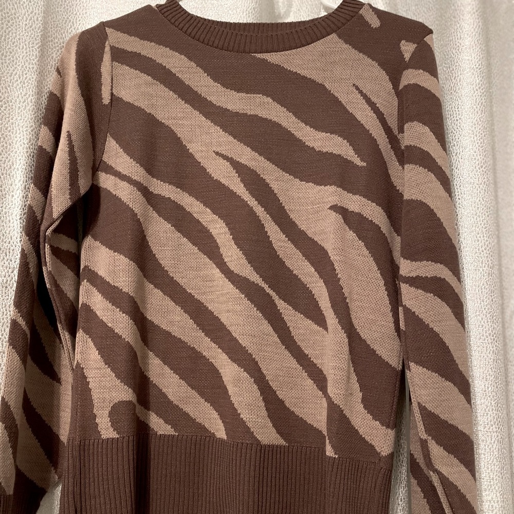 Zebra pattern sweater